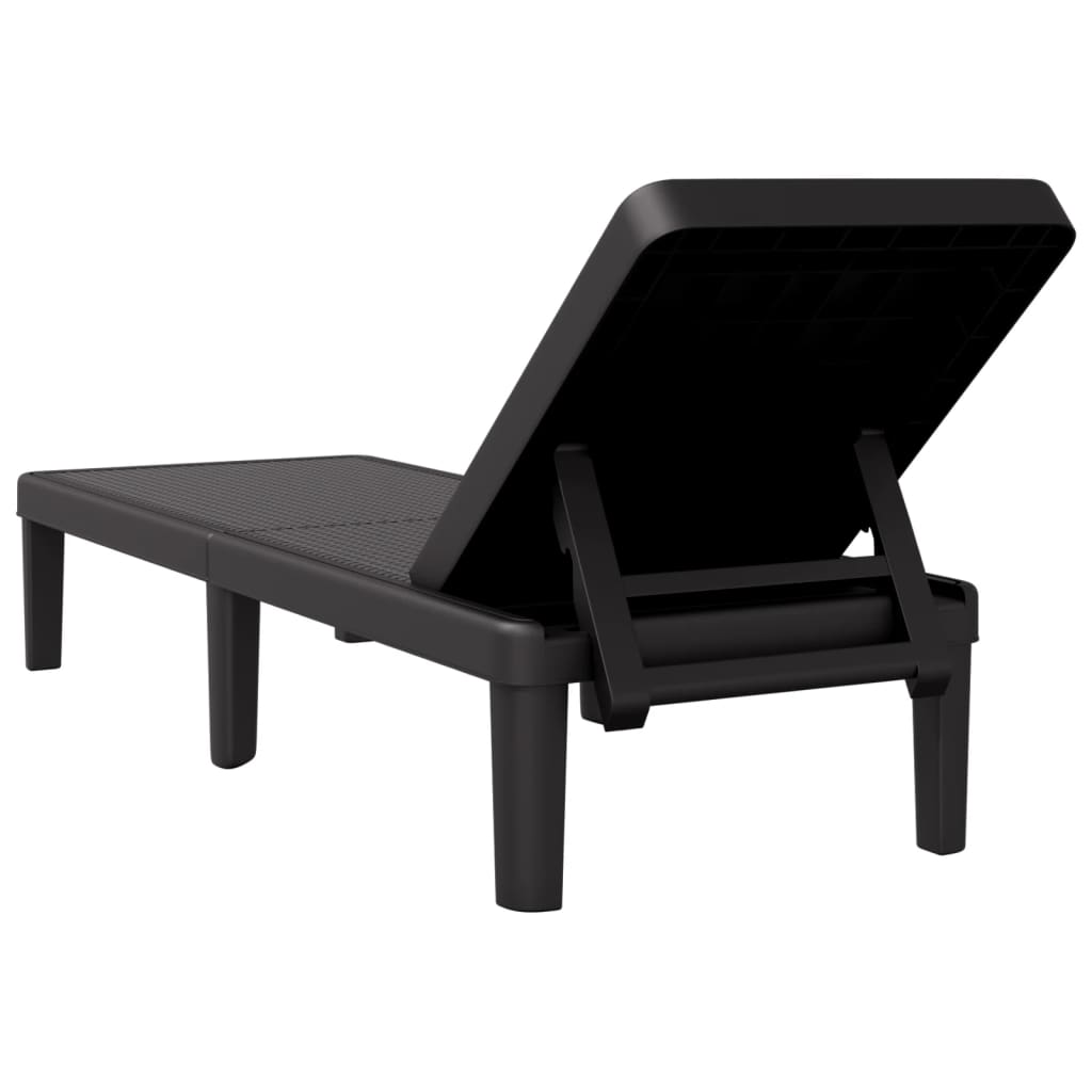 4-Way Height Adjustable Sun Lounger 155.5x57x28cm Polypropylene
