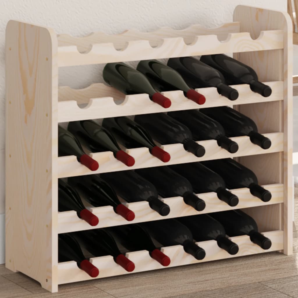 Wine Rack 67.5x25x60 cm Solid Wood Pine