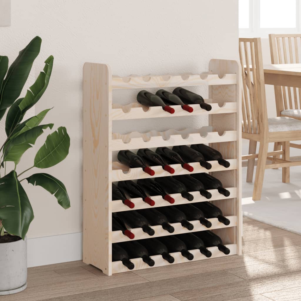 vidaXL Wine Rack 67.5x25x87 cm Solid Wood Pine