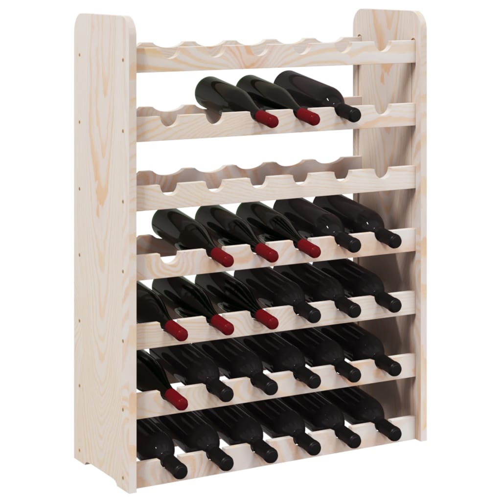 vidaXL Wine Rack 67.5x25x87 cm Solid Wood Pine