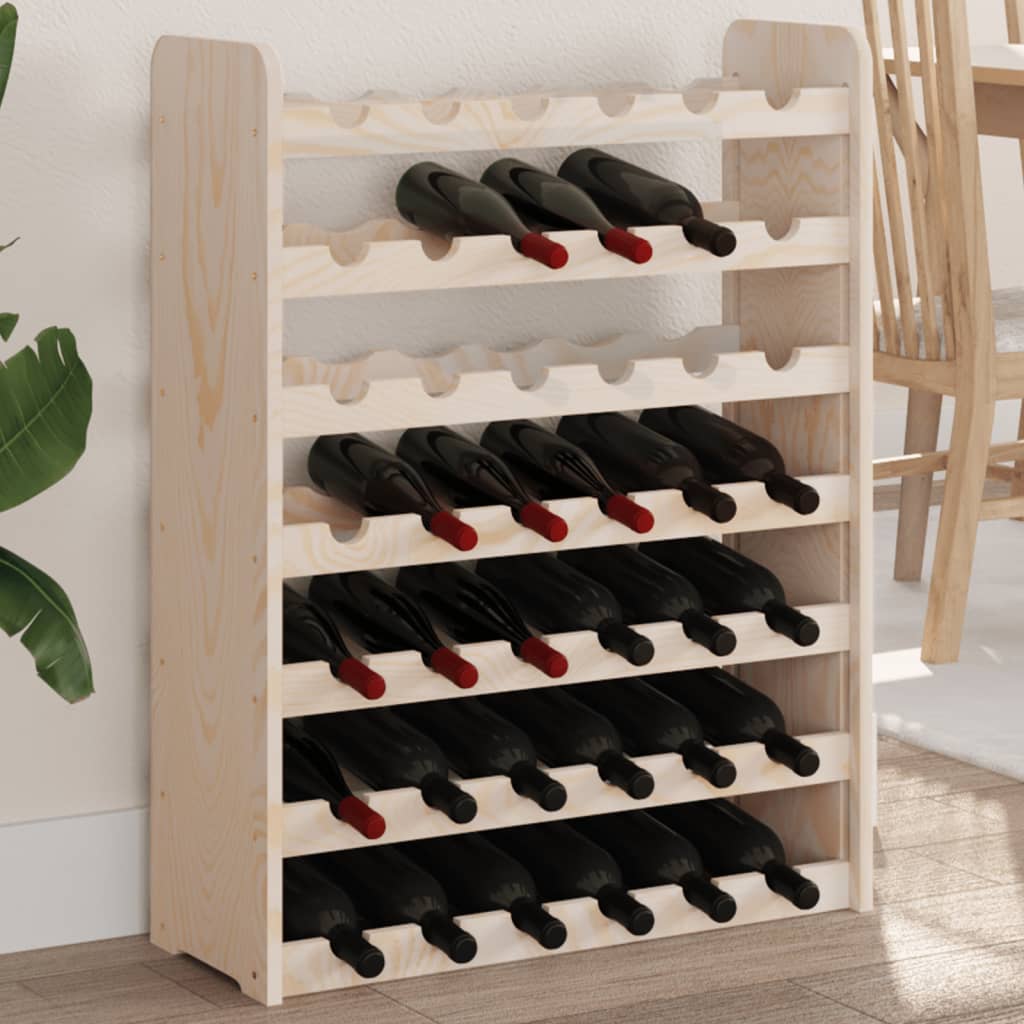 vidaXL Wine Rack 67.5x25x87 cm Solid Wood Pine