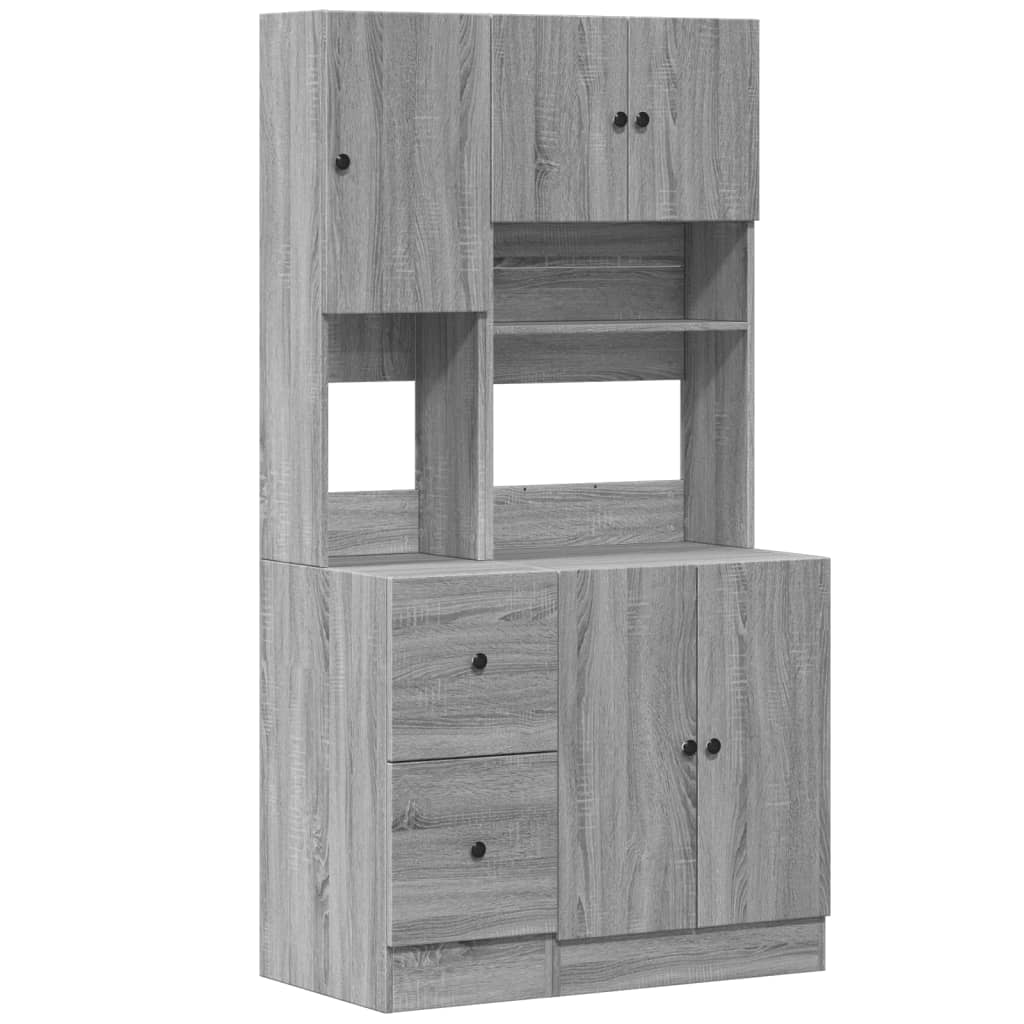 Kitchen Cabinet Grey Sonoma 95x50x180 cm Engineered Wood