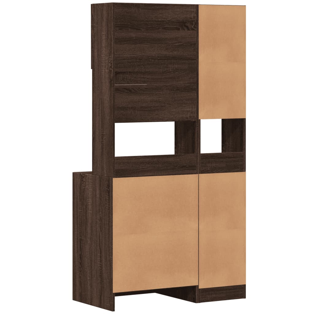 vidaXL Kitchen Cabinet Brown Oak 95x50x180 cm Engineered Wood