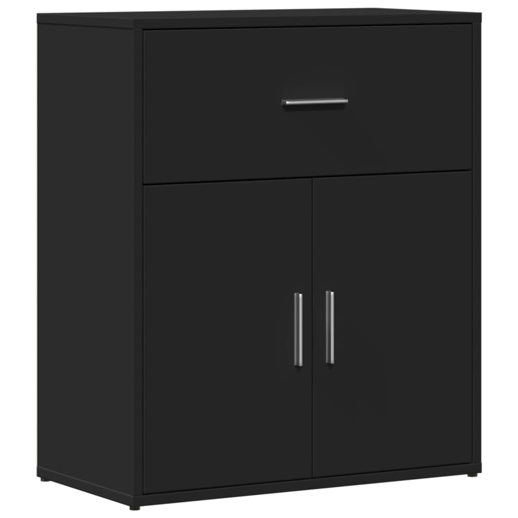 vidaXL Sideboards 2 pcs Black 60x31x70 cm Engineered Wood