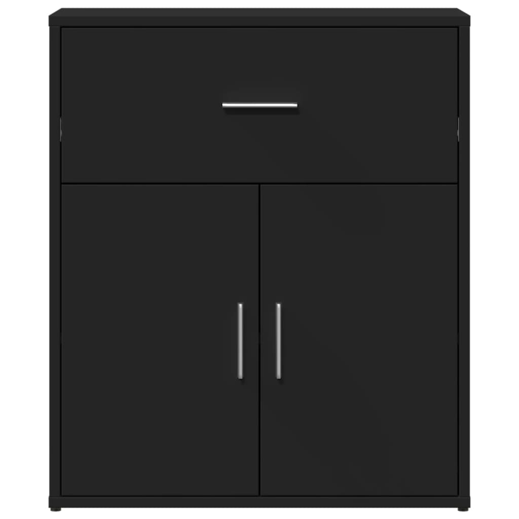 vidaXL Sideboards 2 pcs Black 60x31x70 cm Engineered Wood