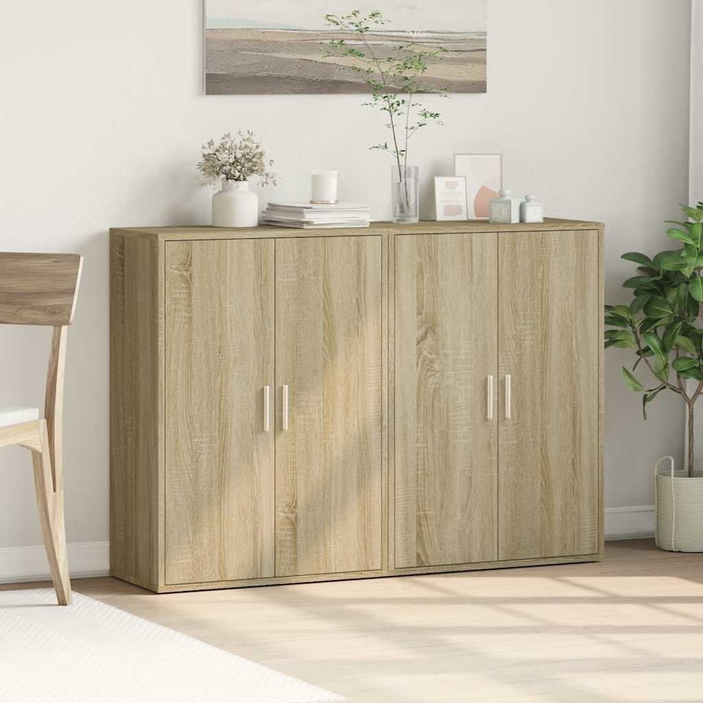 Sideboards 2 pcs Sonoma Oak 60x31x84 cm Engineered Wood
