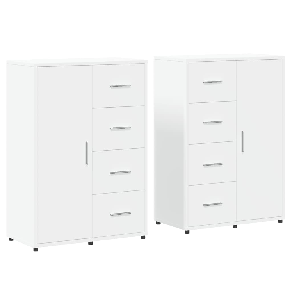 vidaXL Sideboards 2 pcs White 60x31x84 cm Engineered Wood