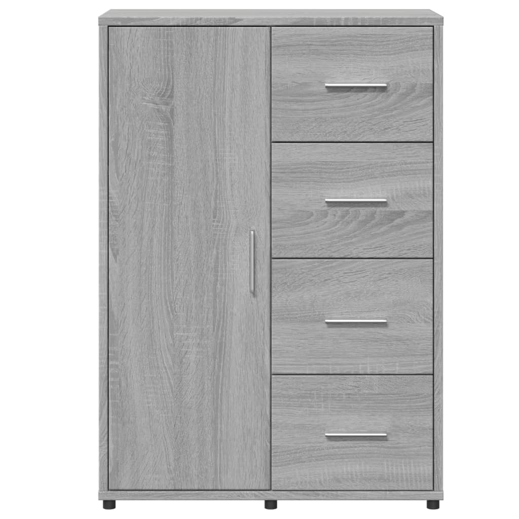 vidaXL Sideboards 2 pcs Grey Sonoma 60x31x84 cm Engineered Wood