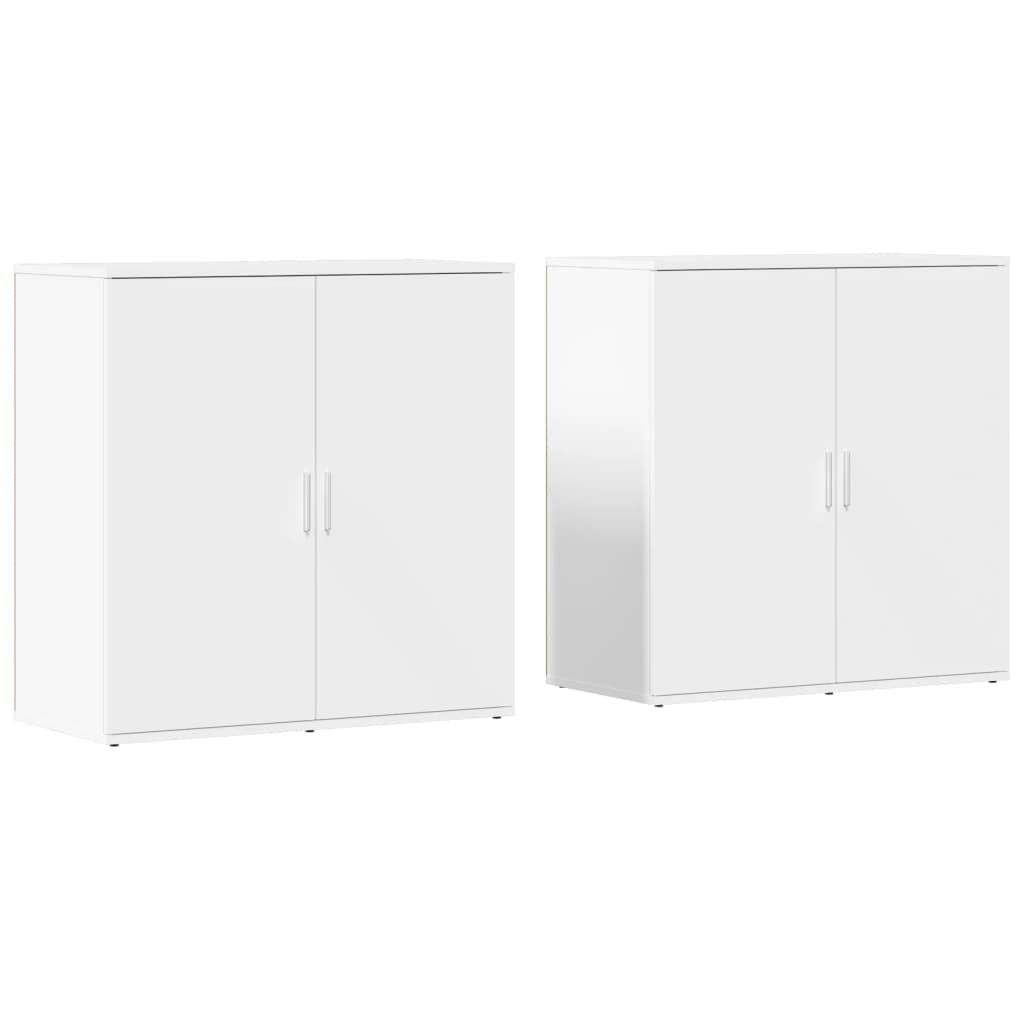 vidaXL Sideboards 2 pcs White 79x38x80 cm Engineered Wood