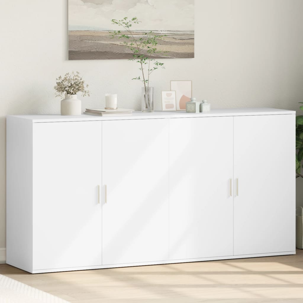 vidaXL Sideboards 2 pcs White 79x38x80 cm Engineered Wood