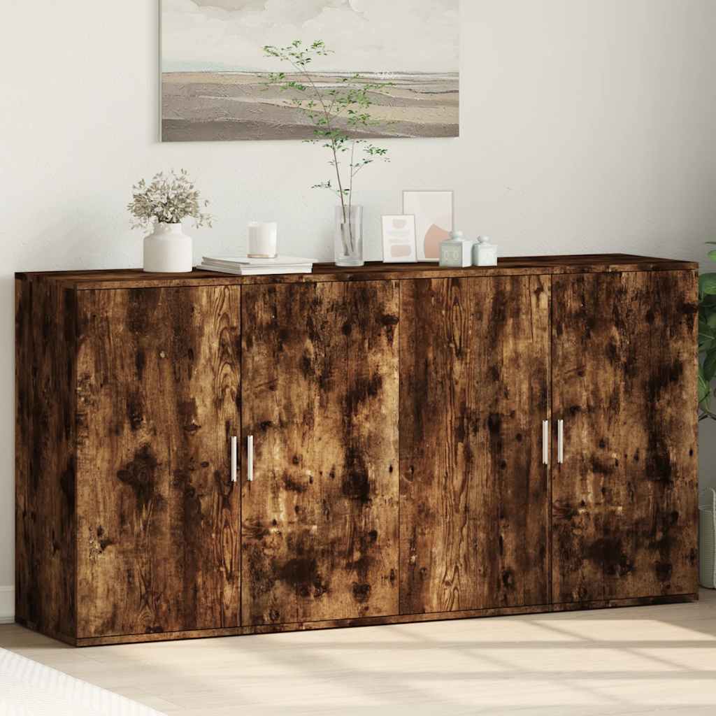 Sideboards 2 pcs Smoked Oak 79x38x80 cm Engineered Wood