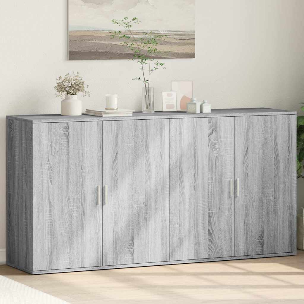 Sideboards 2 pcs Grey Sonoma 79x38x80 cm Engineered Wood