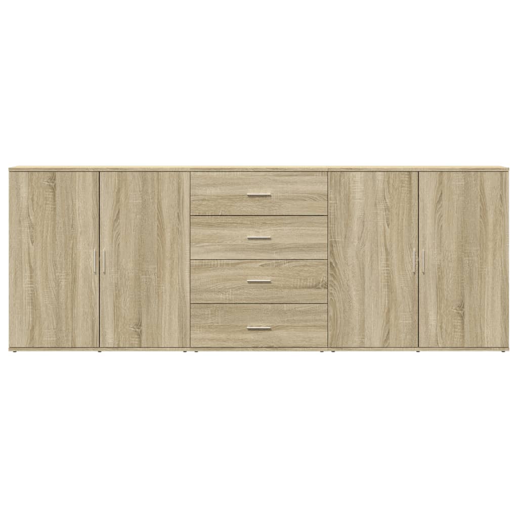 vidaXL Sideboards 3 pcs Sonoma Oak Engineered Wood