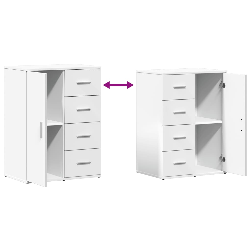 Sideboards 2 pcs White 59x39x80 cm Engineered Wood