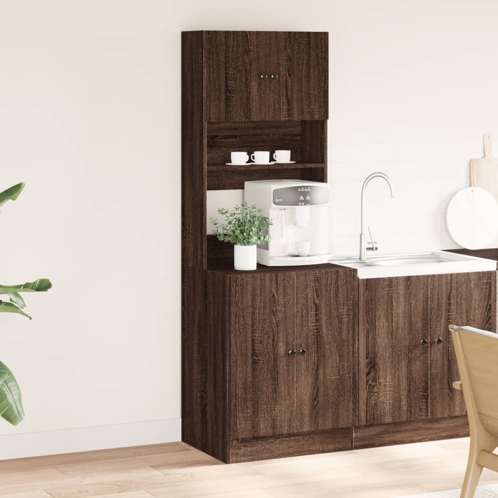 vidaXL Kitchen Cabinet Brown Oak 60x50x180 cm Engineered Wood