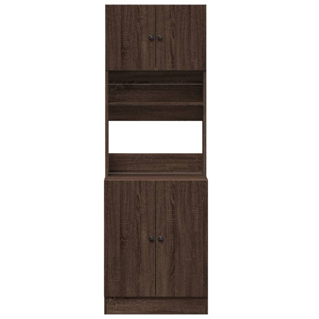 vidaXL Kitchen Cabinet Brown Oak 60x50x180 cm Engineered Wood