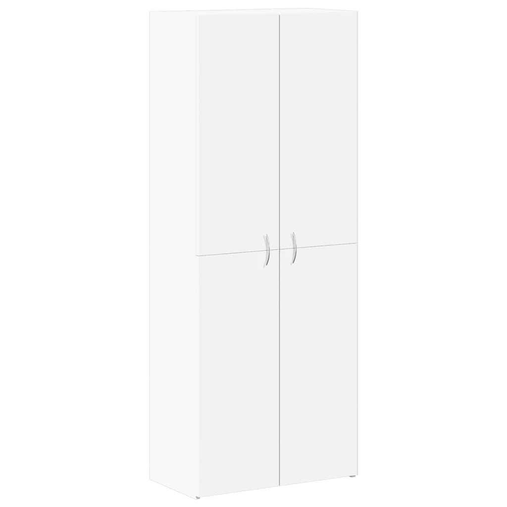 File Cabinet White 60x32x153 cm Engineered Wood