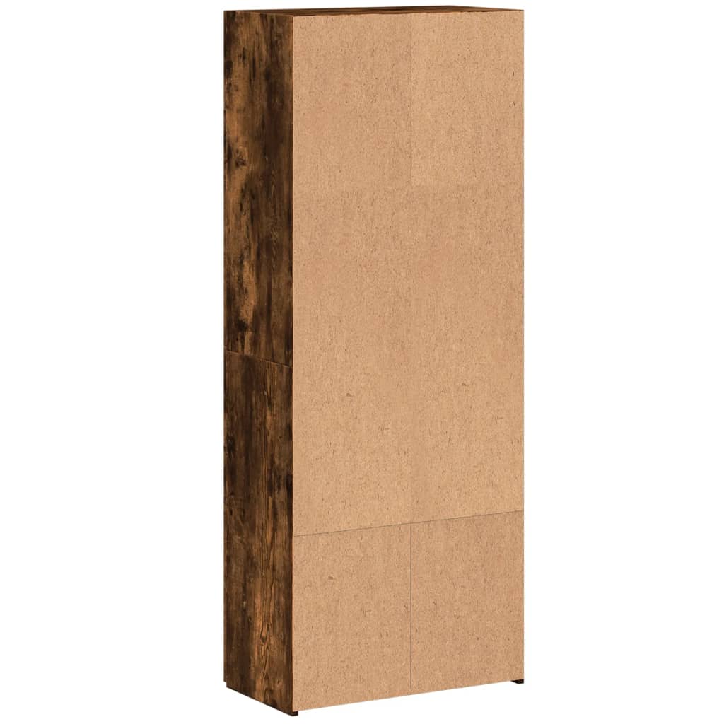 File Cabinet Smoked Oak 60x32x153 cm Engineered Wood