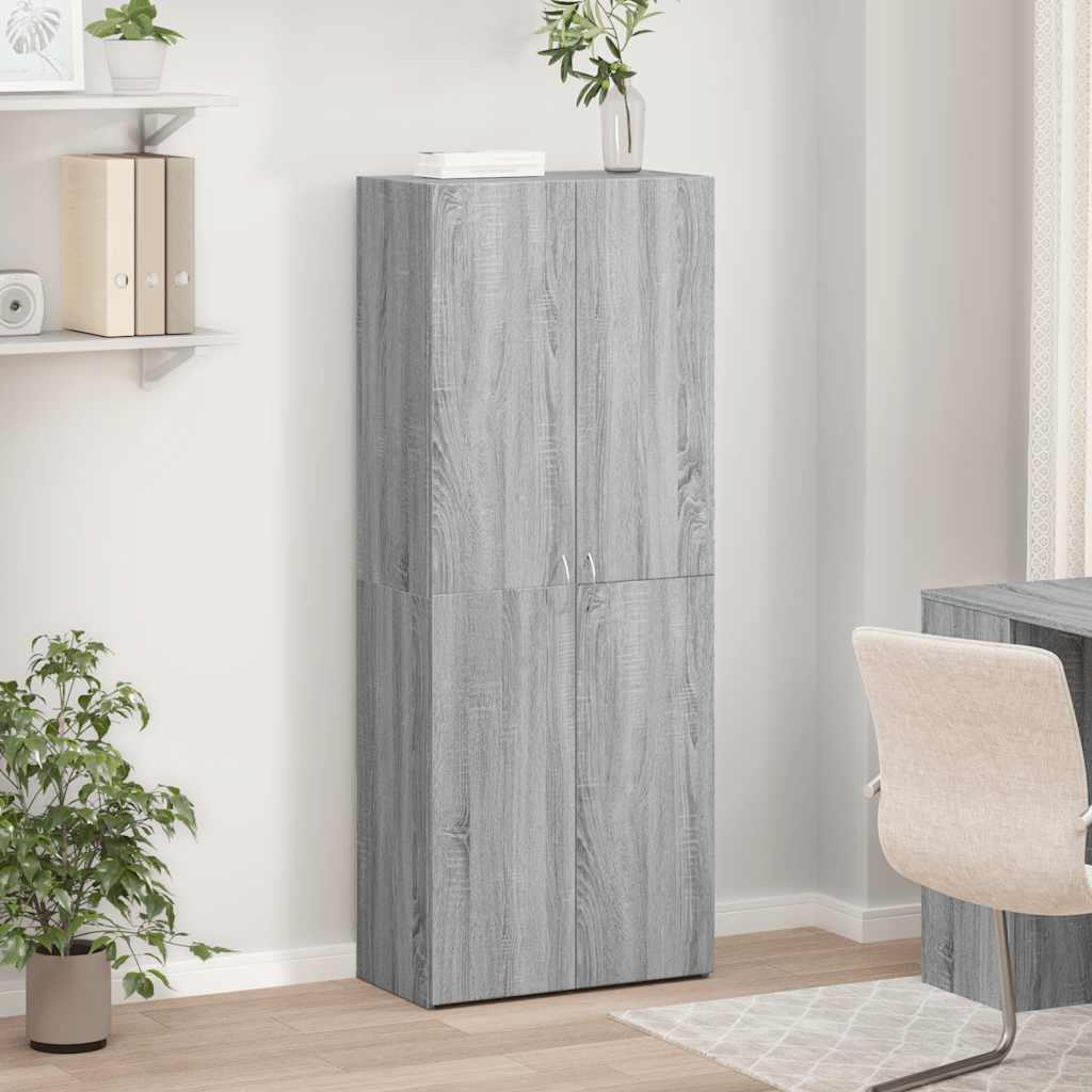 File Cabinet Grey Sonoma 60x32x153 cm Engineered Wood