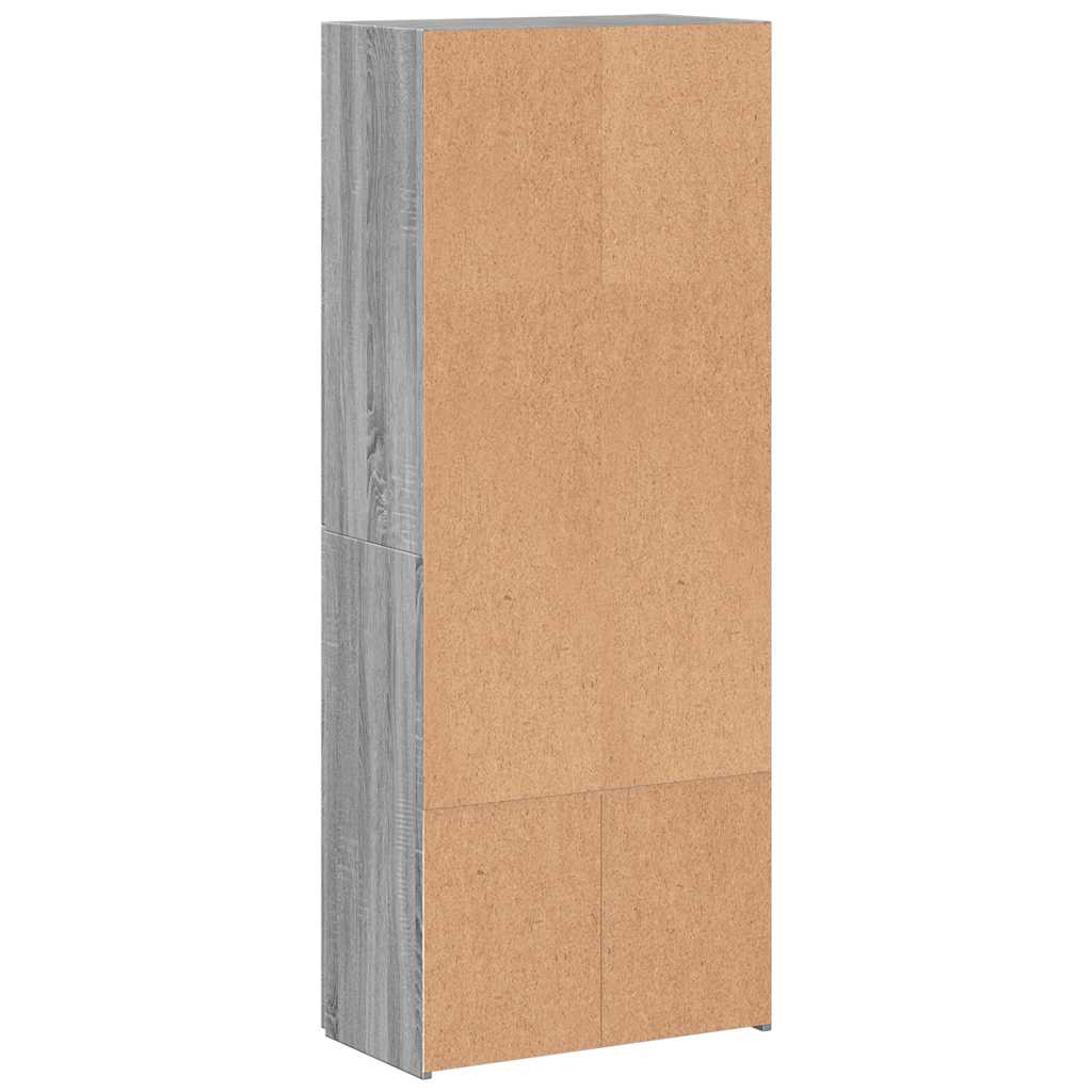File Cabinet Grey Sonoma 60x32x153 cm Engineered Wood
