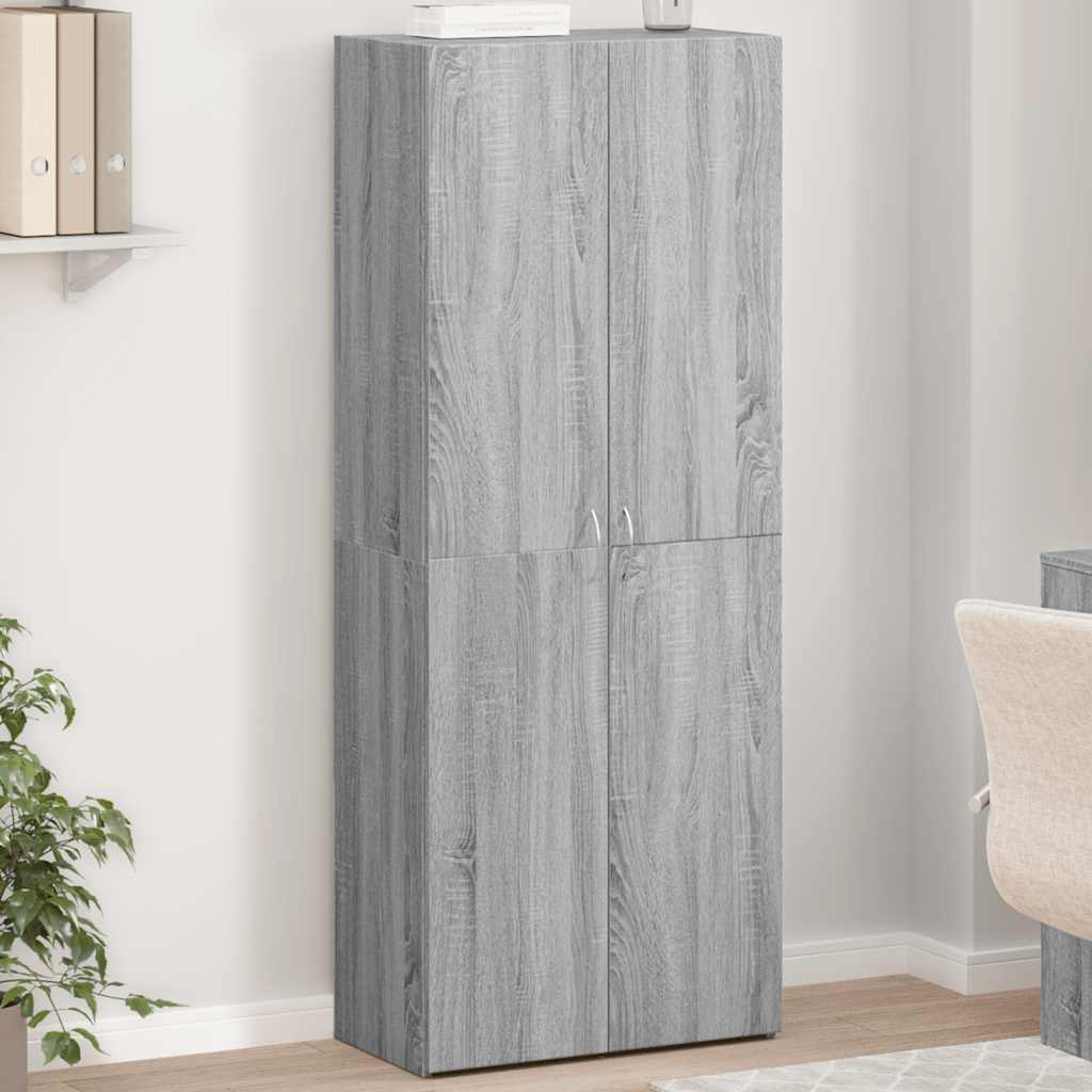 File Cabinet Grey Sonoma 60x32x153 cm Engineered Wood