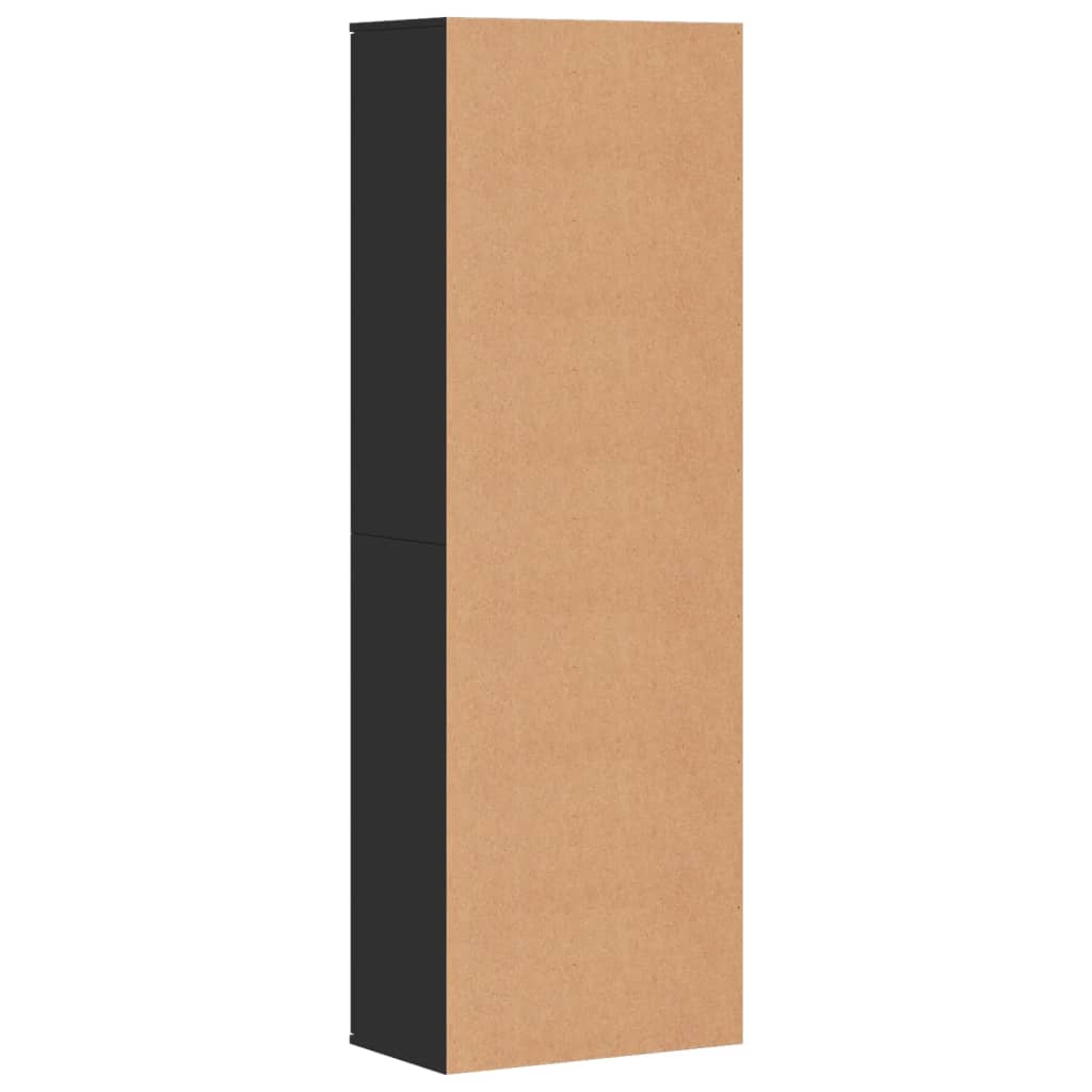 Highboard Black 60x35x180 cm Engineered Wood