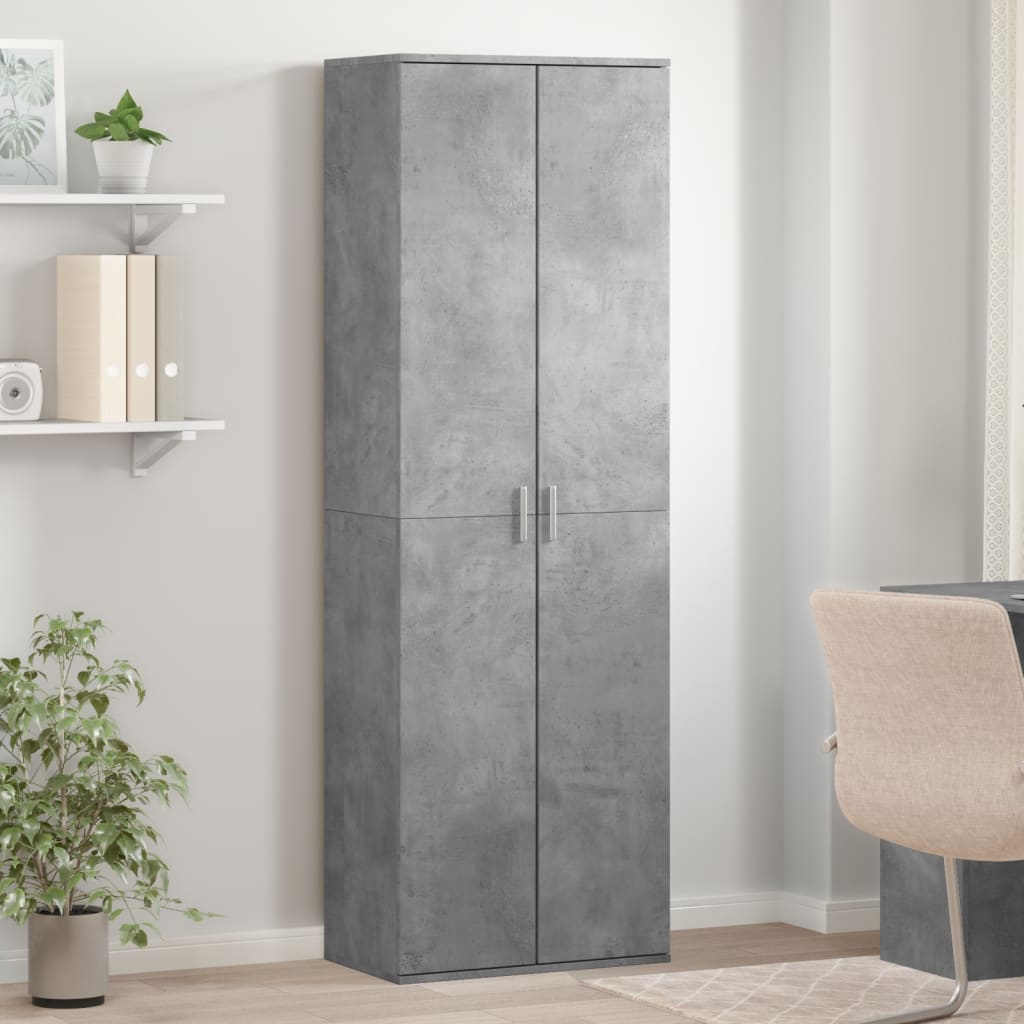 Highboard Concrete Grey 60x35x180 cm Engineered Wood