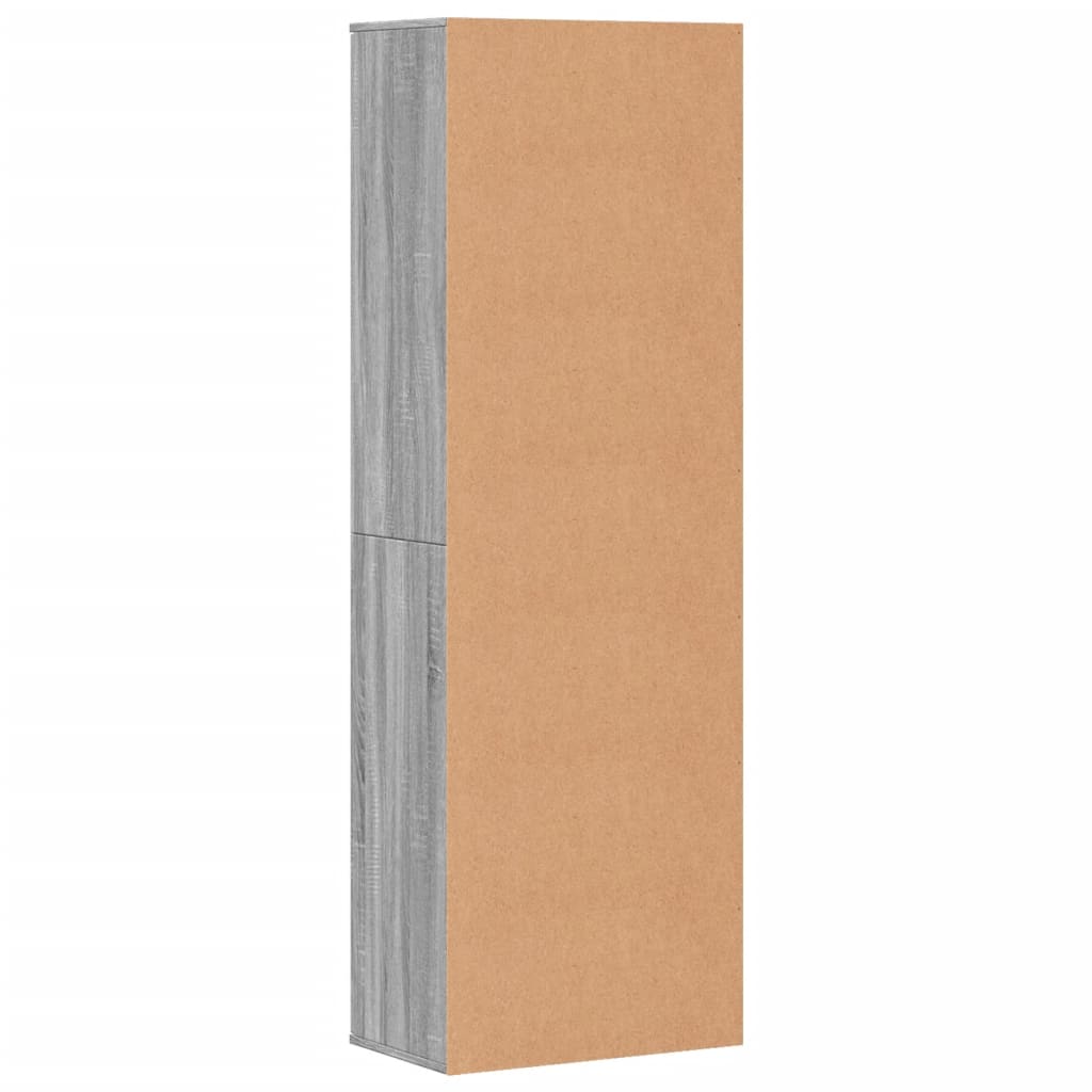 Highboard Grey Sonoma 60x35x180 cm Engineered Wood