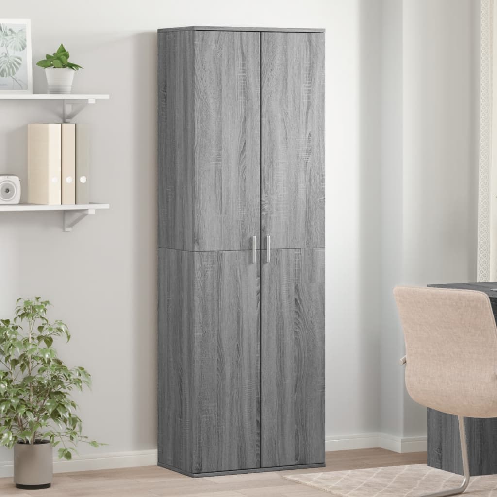 Highboard Grey Sonoma 60x35x180 cm Engineered Wood