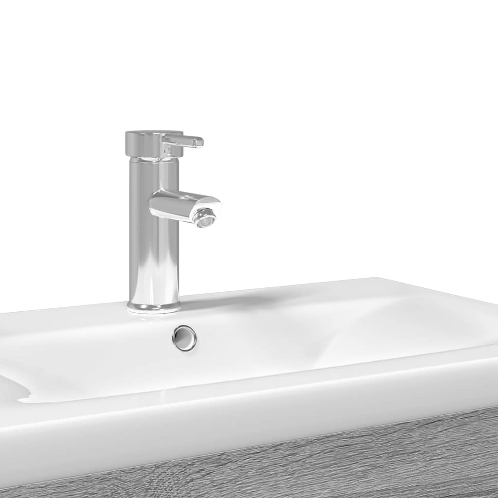 Bathroom Sink Cabinet | Grey Sonoma, White | Engineered wood, Ceramic