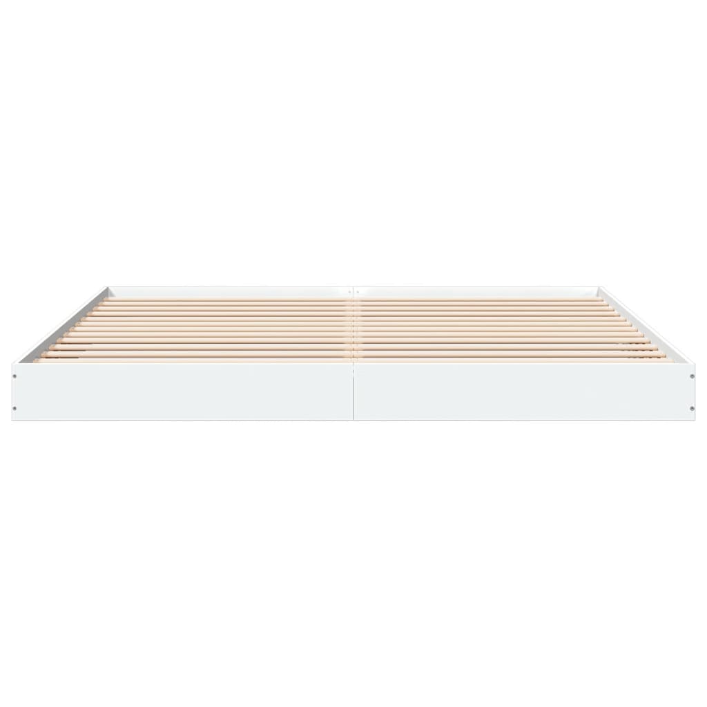 vidaXL Bed Frame without Mattress White 180x200 cm Super King Engineered Wood