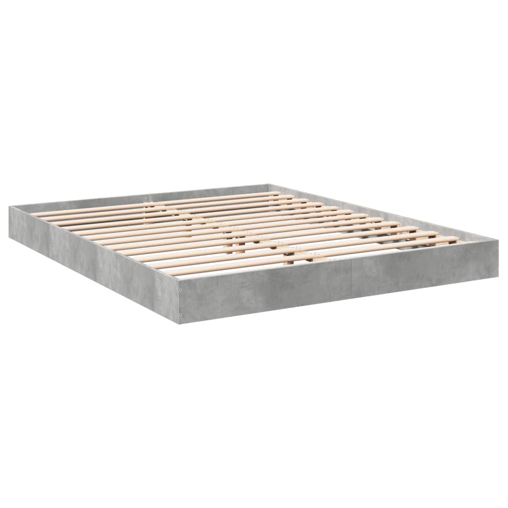 vidaXL Bed Frame without Mattress Concrete Grey 160x200 cm