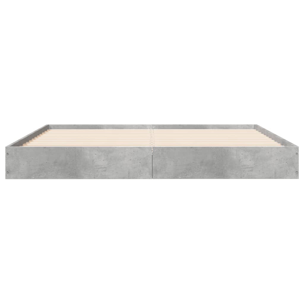 vidaXL Bed Frame without Mattress Concrete Grey 160x200 cm