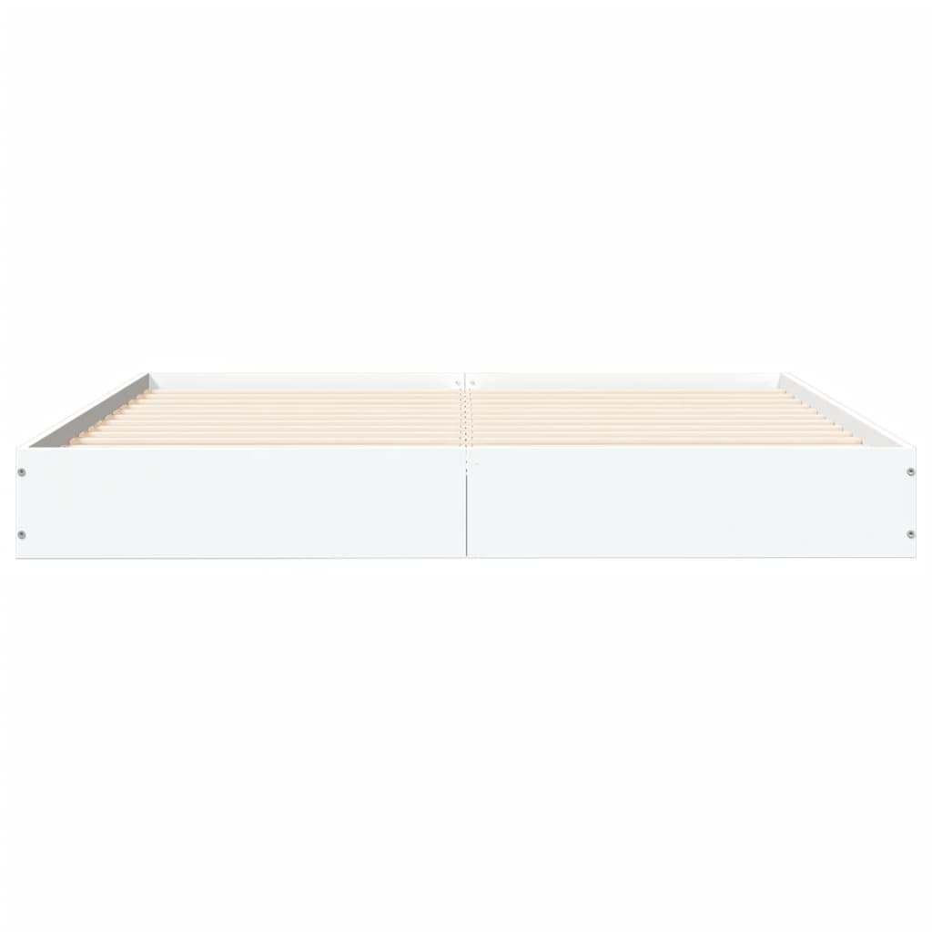 vidaXL Bed Frame without Mattress White 140x200 cm Engineered Wood