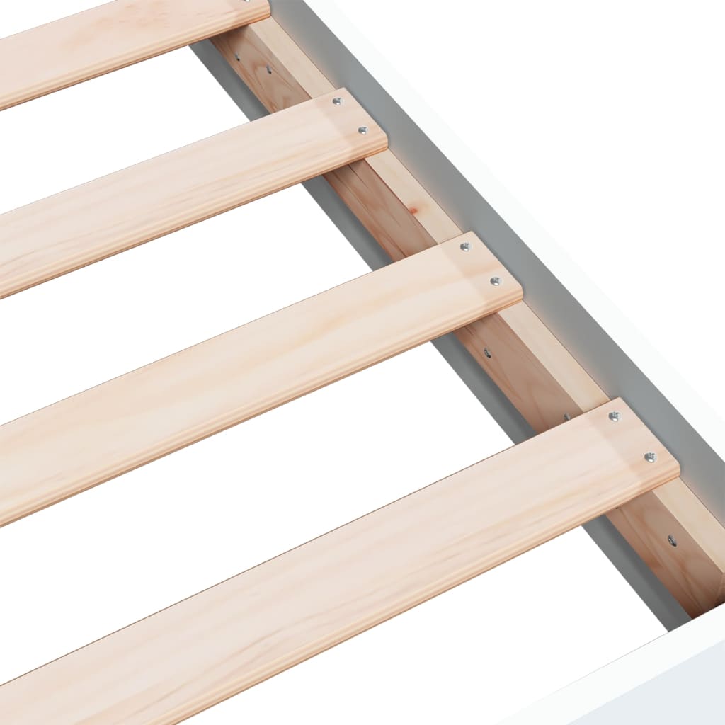 vidaXL Bed Frame without Mattress White 140x200 cm Engineered Wood