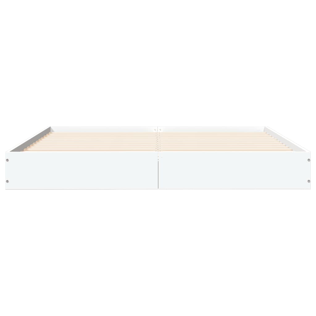 vidaXL Bed Frame without Mattress White 120x200 cm Engineered Wood