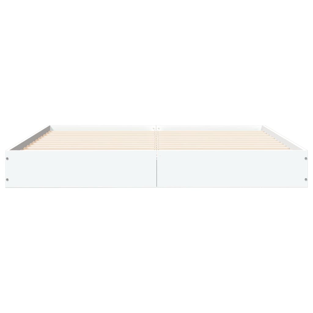 vidaXL Bed Frame without Mattress White 135x190 cm Double Engineered Wood