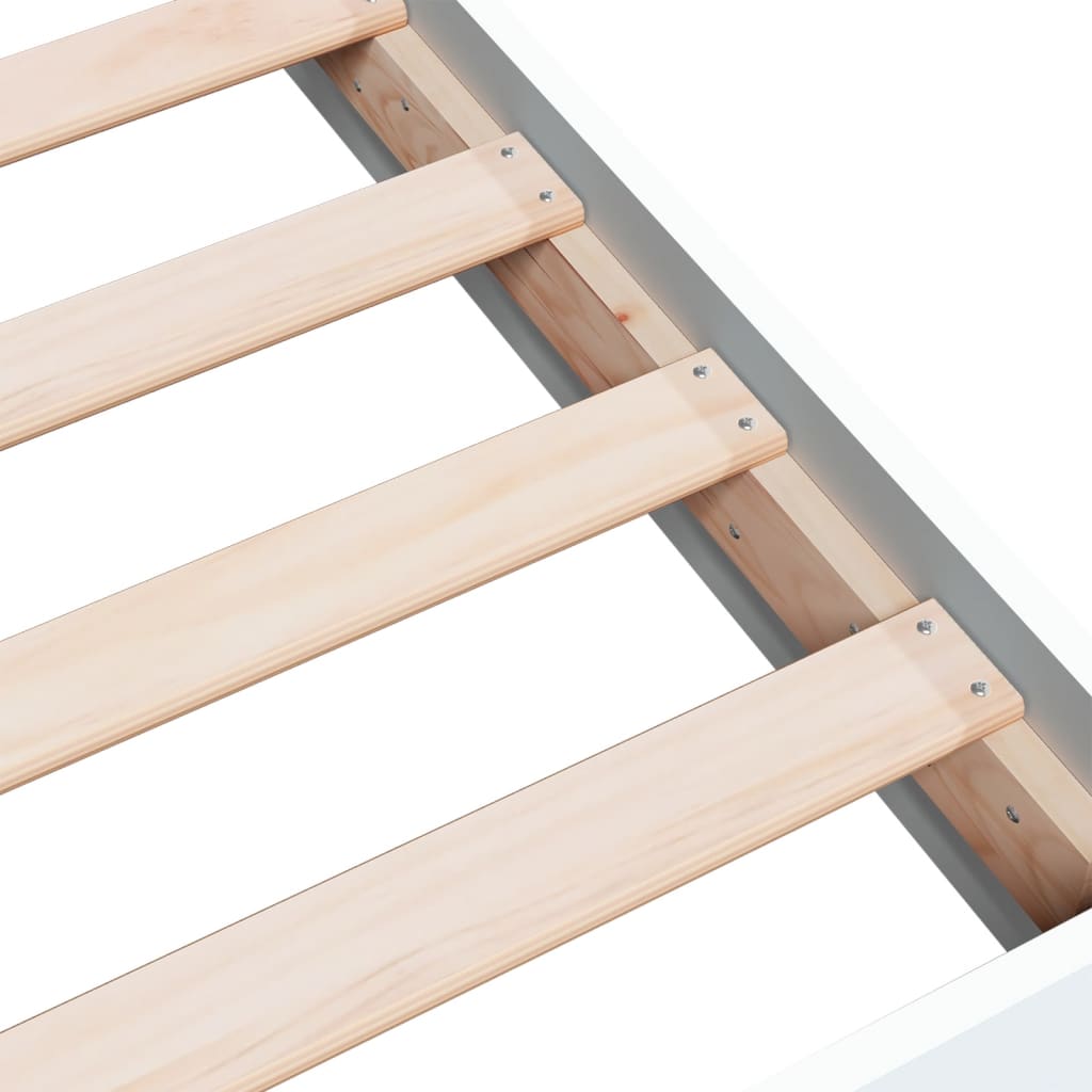 vidaXL Bed Frame without Mattress White 135x190 cm Double Engineered Wood