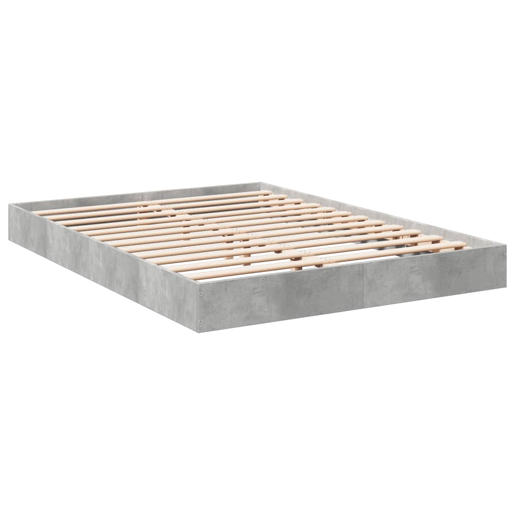 vidaXL Bed Frame without Mattress Concrete Grey 120x190 cm Small Double