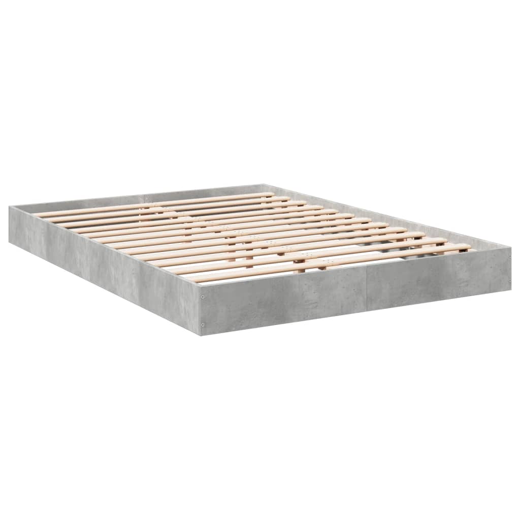 vidaXL Bed Frame without Mattress Concrete Grey 120x190 cm Small Double