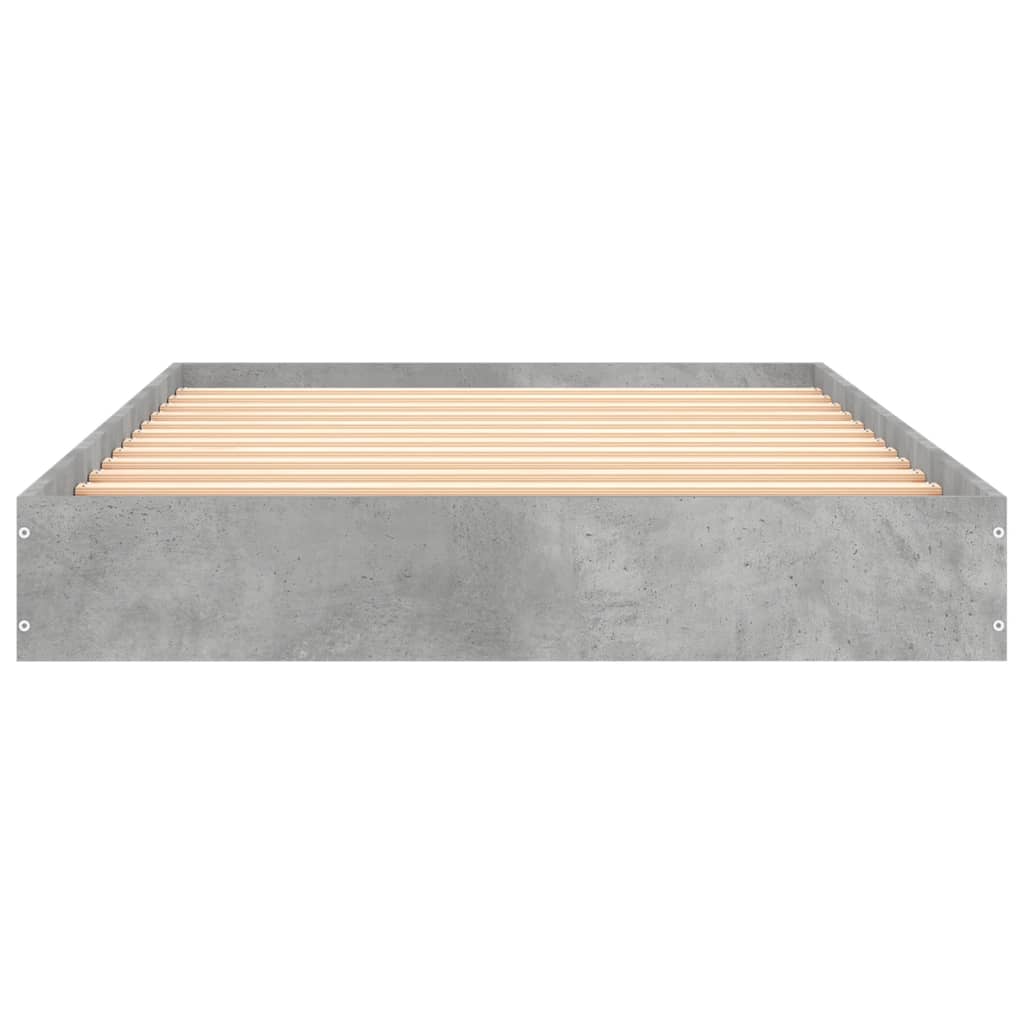 vidaXL Bed Frame without Mattress Concrete Grey 100x200 cm