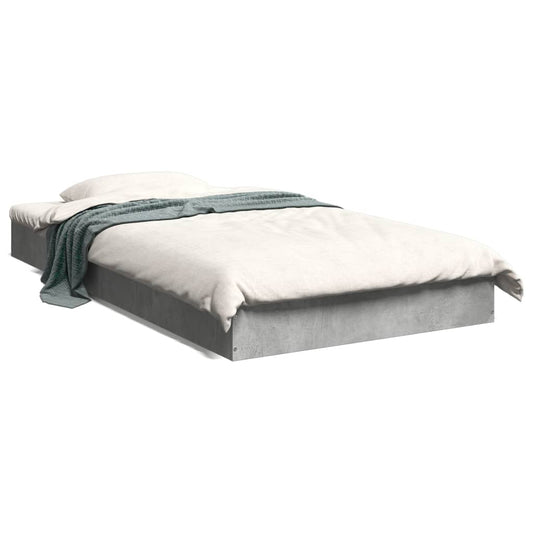 vidaXL Bed Frame without Mattress Concrete Grey 100x200 cm