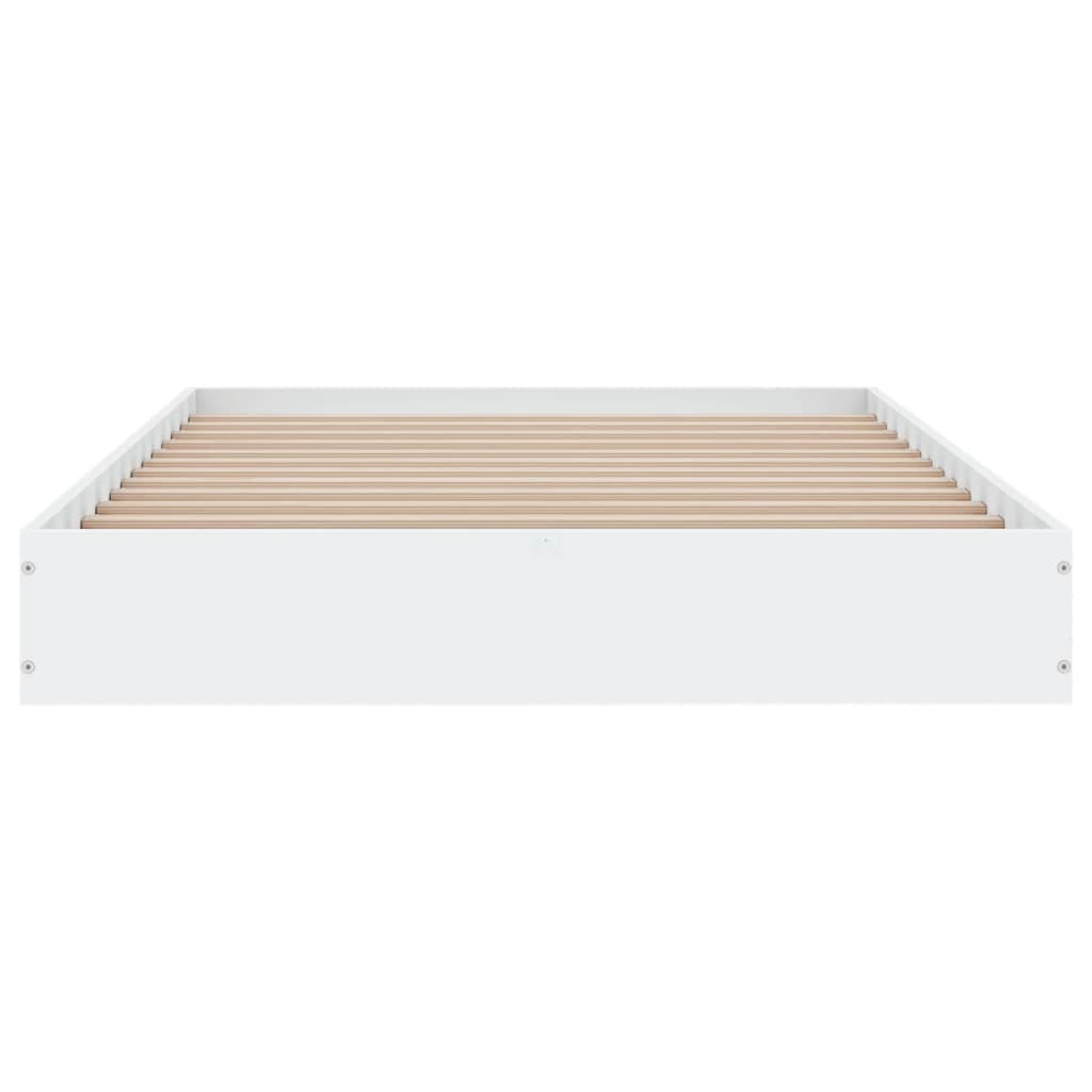 vidaXL Bed Frame without Mattress White 90x190 cm Single Engineered Wood