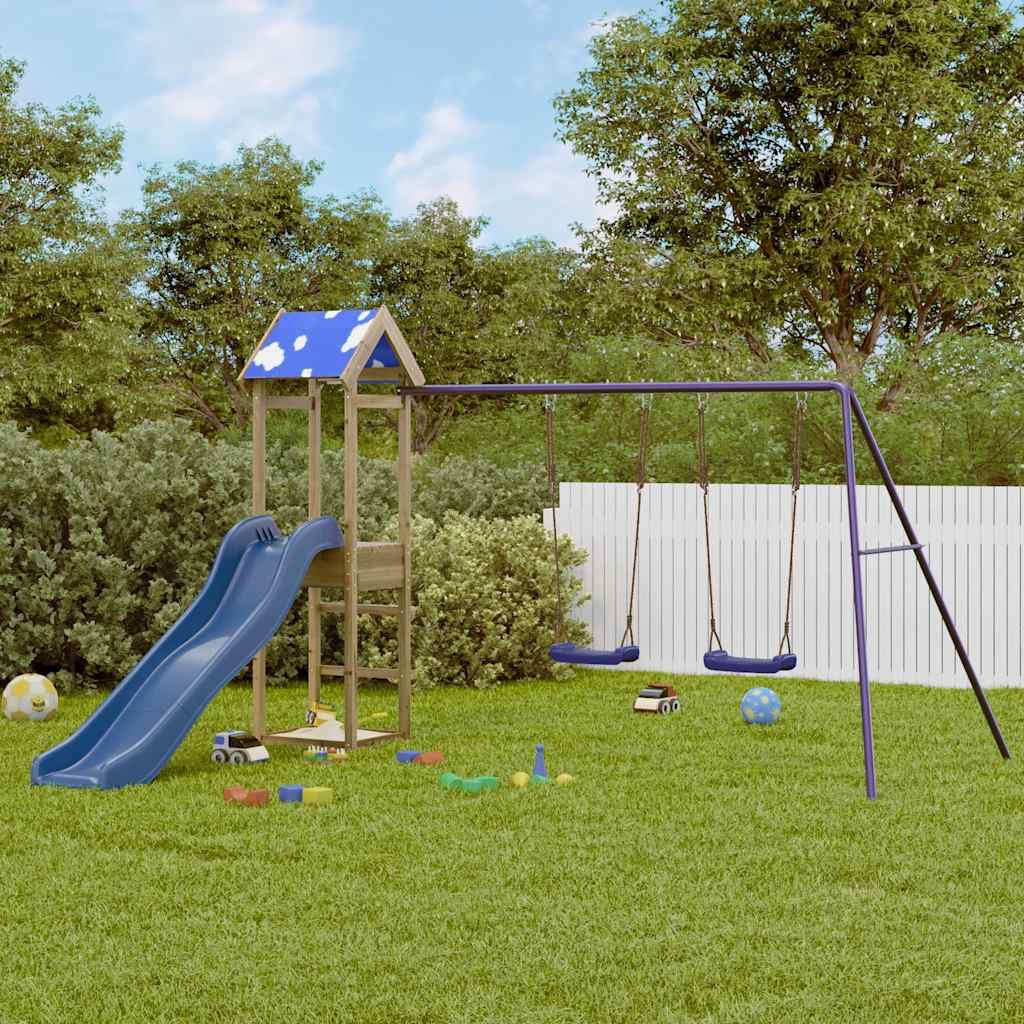 vidaXL Outdoor Playset Impregnated Wood Pine