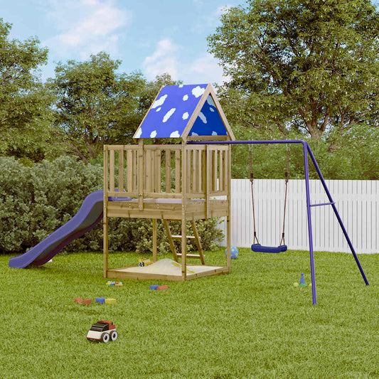 vidaXL Outdoor Playset Impregnated Wood Pine