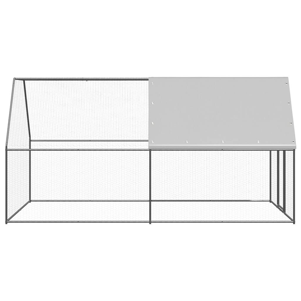 vidaXL Chicken Cage 2x4x2 m Galvanised Steel