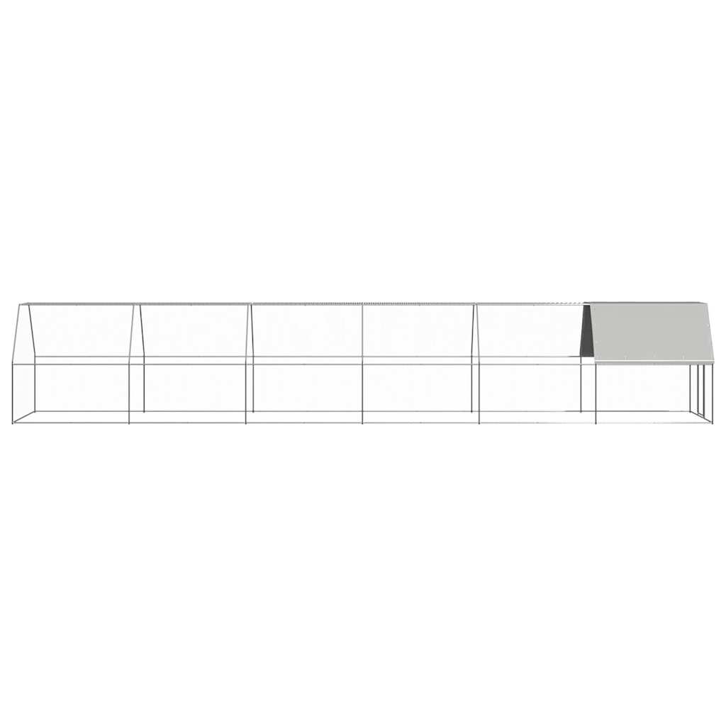 vidaXL Chicken Cage 2x12x2 m Galvanised Steel