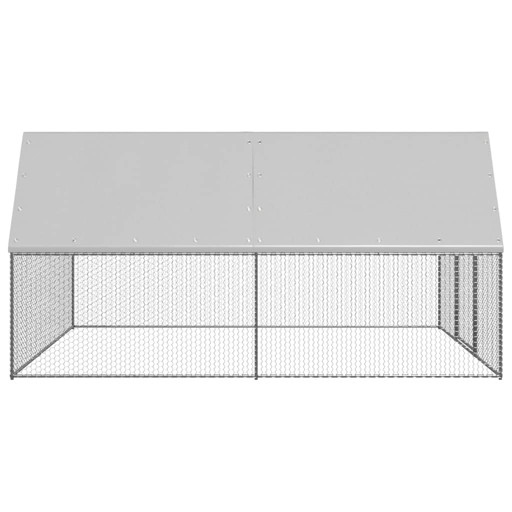 vidaXL Chicken Cage 3x4x2 m Galvanised Steel