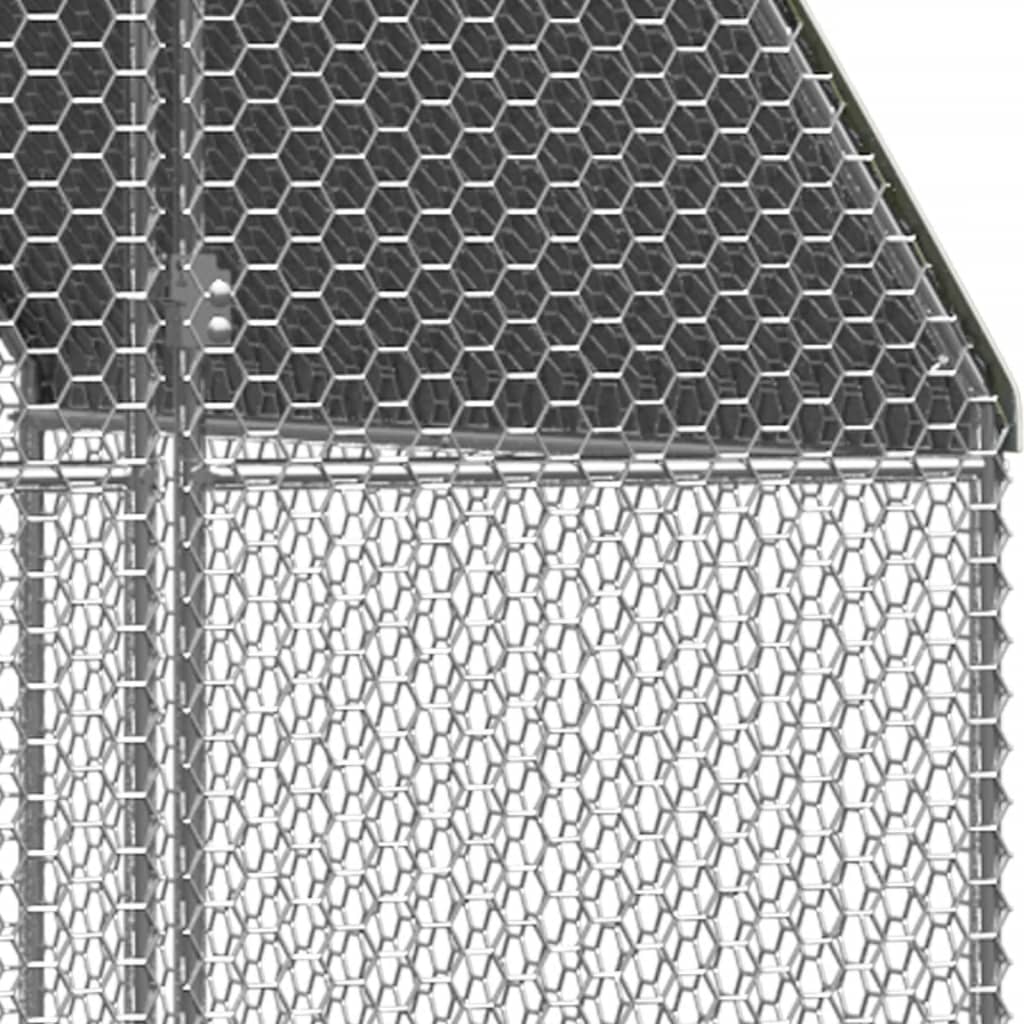 vidaXL Chicken Cage 3x4x2 m Galvanised Steel