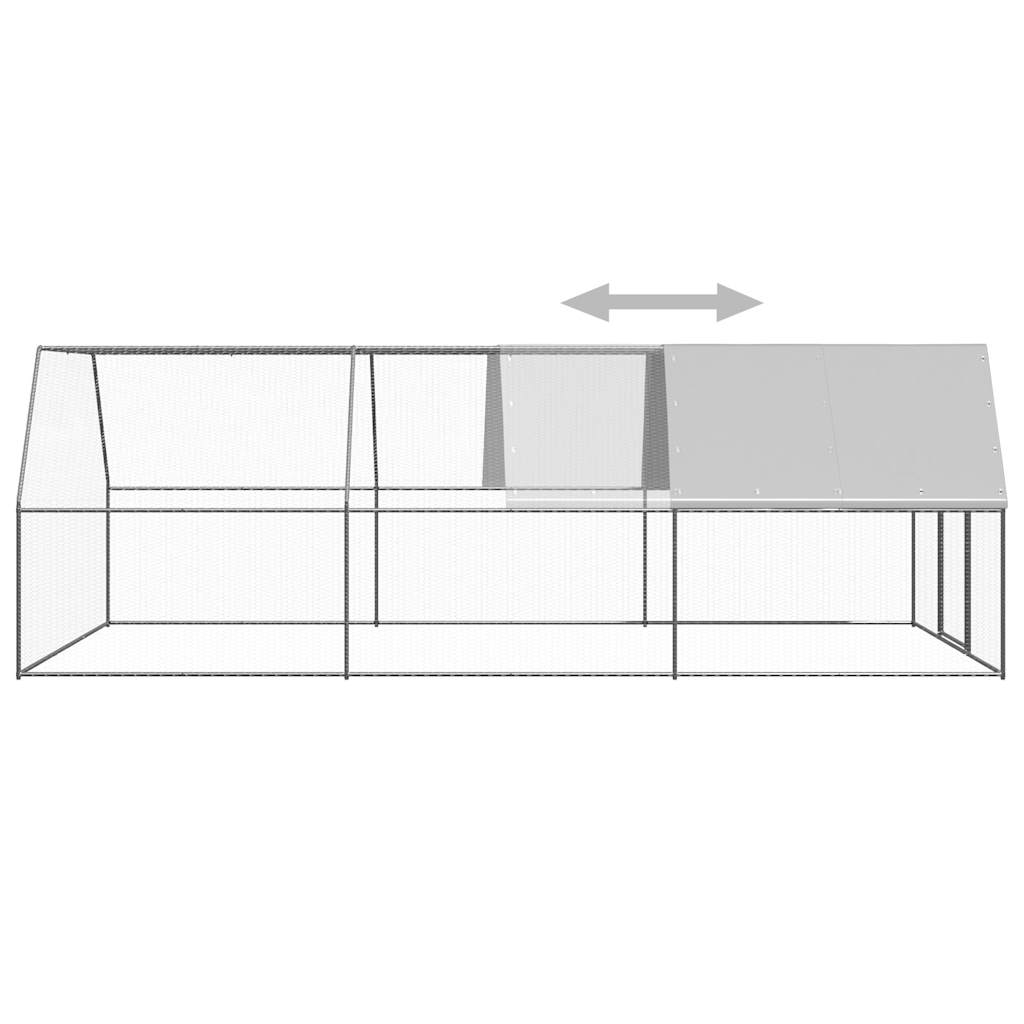 vidaXL Chicken Cage 3x6x2 m Galvanised Steel